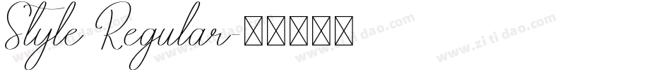 Style Regular字体转换